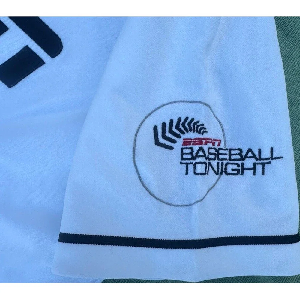ESPN Baseball Tonight Jersey #1 Adult Large White Button Front Baseball Jersey